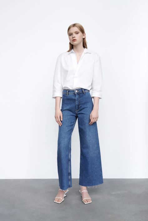 5 Affordable Fall Fashion Trends Worth Trying | Who What Wear Jeans Zw The Marine Straight, Mid Waist Jeans, Woman Jeans, Baggy Style, Straight Crop Jeans, The Marine, Maternity Jeans, Perfect Jeans, Grey Jeans