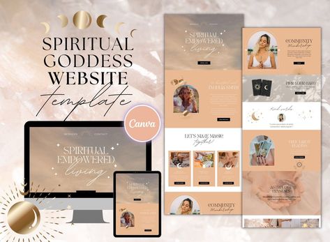 From simple to creative website design Spiritual Website Design Inspiration, Spiritual Website Design, Life Coach Websites, Funnel Website, Magic Website, Spiritual Website, Coach Website, Creative Website, One Page Website