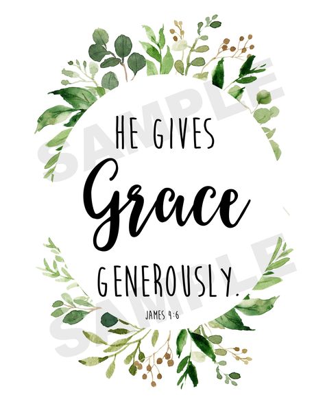 He Gives Grace Generously FREE Printable | The Everyday Home Mickey Mouse Plates, Mason Jar Lids Crafts, Shiplap Bathroom, Painted Coffee Tables, Open Kitchen Shelves, Christmas Crafts Decorations, Free Graphics, Do You Like It, Ship Lap Walls