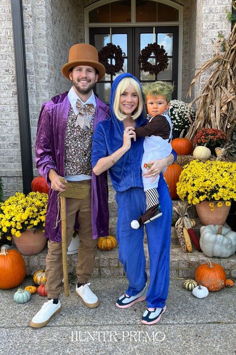 Need some unique family Halloween costume ideas? Don't worry, I've got you covered with fun and creative costumes perfect for a family of 4. Whether you want to be the amazing Incredibles, the charming characters from Ratatouille, or the Charlie and the Chocolate Factory gang, I have a bunch of movie-inspired costumes that both parents and kids will adore. Get inspired and start planning your Halloween costumes today. Which is your favorite? Hunter Premo. Family Halloween Costumes Chocolate Factory Costume, Unique First Birthday Gifts, Oompa Loompa Costume, Family Halloween Costume Ideas, Charlie Chocolate Factory, Inspired Costumes, Hunter Premo, Family Halloween Costume, Boys Fall Fashion