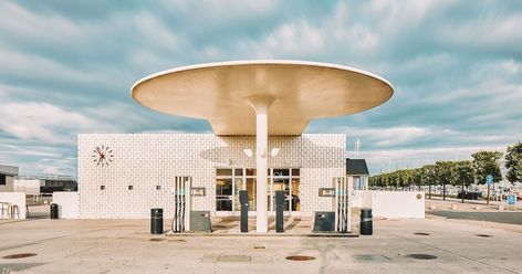 Functionalist Architecture, Stockholm Metro, Petrol Station, Gas Stations, Fields Photography, Arne Jacobsen, Design Magazine, Photo Series, Metro Station