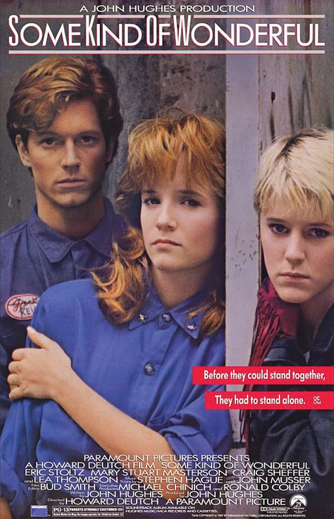 Some Kind of Wonderful (1987) Directed by Howard Deutch, written by John Hughes, starring Eric Stolz, Mary Stuart Masterson & Lea Thompson Love Quotes Movies, Elias Koteas, John Hughes Films, Mary Stuart Masterson, Some Kind Of Wonderful, Quote Movie, John Hughes Movies, John Ashton, Eric Stoltz