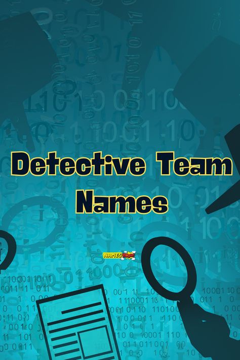 Detective team names Detective Vbs, Barbarian Names, Mystery Unit, Solving Mysteries, Egyptian Names, Group Names Ideas, Creative Names, Fun Group, Detective Agency