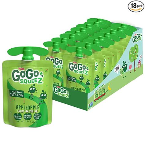 Fruit Snacks For Kids, Gogo Squeez, Gluten Free Kids, Snacks For Kids, Road Trip Snacks, Grocery Foods, Fruit Puree, Apple Apple, Unsweetened Applesauce