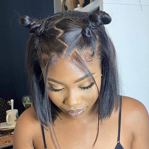 Natural Hair Styles Short Black Hair, Closure Bob Wig, Quick Natural Hair Styles, Sassy Hair, Short Straight Hair, Flat Iron Hair Styles, Hair Ponytail Styles, Short Bob Wigs, Lace Closure Wig