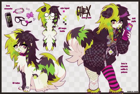 ʚ 𝓰𝓰 ɞ (@yeagars) on X Scene Character Design, Fursona Ref, Dog Oc, Scene Kid Art, Open Species, Drawings To Trace, Cat Drawing Tutorial, Adopt Idea, Emo Art