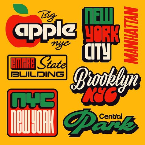 Rafael Serra | New York City 🍎 . . . #nyc #newyork #faelpt #goodtype #lettering #typography #typeface #logo #typedesign #typematters #type #design… | Instagram New Typography Design, Converse Graphic Design, Nyc Typography, Emotional Oranges, Advertisment Design, S Typography, Type Logos, City Logos Design, Sticker Typography