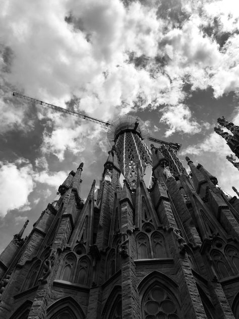 City view, cathedral, black and white picture, summer shots Barcelona Black And White, Spain Aesthetics, Barcelona Aesthetic, Summer Shots, Barcelona Architecture, White Picture, Black And White Pictures, City View, Barcelona Cathedral