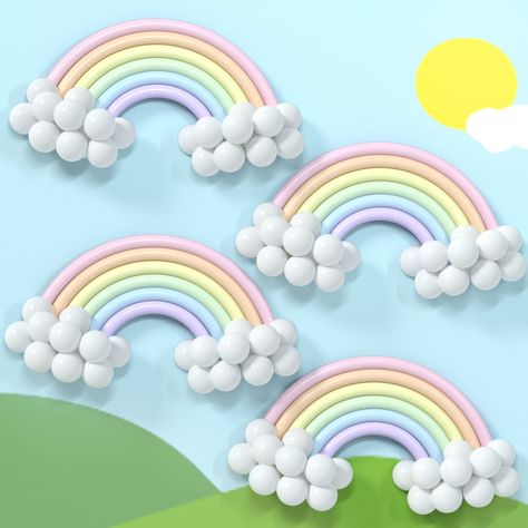 PRICES MAY VARY. latex Rainbow Balloon Garland Kit: Includes 24 long pastel rainbow balloons (pink, light orange, light yellow, light green, light blue, light purple) and 80 white 5-inch balloons for decorating Premium Quality Balloons: Made from thick and sturdy latex that is safe for children and won't pop when inflated properly Vibrant Rainbow Party Decor: Assorted pastel colors make these balloons perfect for baby showers, birthday parties, and other celebrations Easy Assembly with Included Baby Blue And Pink Balloon Garland, Pastel Blue And Purple Balloon Garland, Pastel Yellow And Pink Balloon Garland, Pastel Pink Blue And Purple Balloon Garland, Pink Blue And Purple Balloon Arch, Rainbow Balloon Ring, Simple Rainbow Party, Rainbow Themed Party Games, Pastel Rainbow Balloons