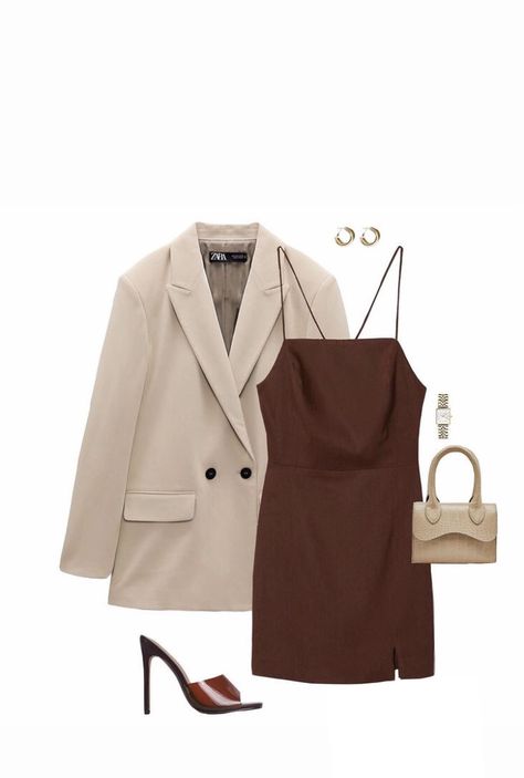 Brown Heels Outfit, Brown Dresses Outfit, Outfits Dressy, Heels Outfits, Outfit Dress, Brown Heels, Graduation Outfit, Brown Dress, Brown Shoe