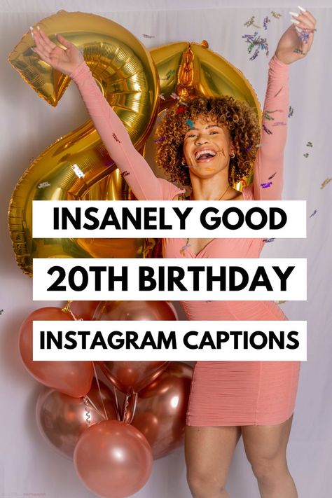 20th birthday captions 20th Birthday Captions Instagram For Yourself, 20 Birthday Captions Instagram, 20th Birthday Instagram Captions, Birthday Caption Ideas, 20th Birthday Captions, Birthday Captions For Myself, My 20th Birthday, Happy 20th Birthday, Cute Captions