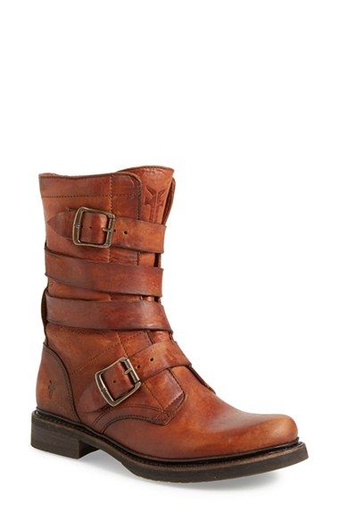 Frye 'Veronica' Tanker Boot (Women) Moto Boots Outfit, Tanker Boots, Over The Knee Boot Outfit, Frye Veronica, Elegant Boots, High Ankle Boots, Biker Chic, Frye Boots, Outfit Women