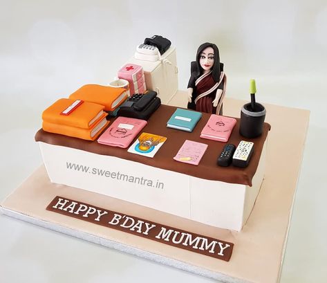 Boss Cake Ideas Office, Cake For Businessman, Cake For Teacher, Office Cake, Fondant Horse, Architecture Cake, Matilda Cake, Birthday Surprise For Husband, Customised Cakes