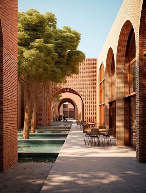 Cottage Style Architecture, Mexican Modern Architecture, Modern Middle Eastern Architecture, Medditeranean Architecture, Moroccan Architecture Traditional, Modern Market Design, Arch Architecture Modern, Peruvian Architecture, Islamic Architecture House