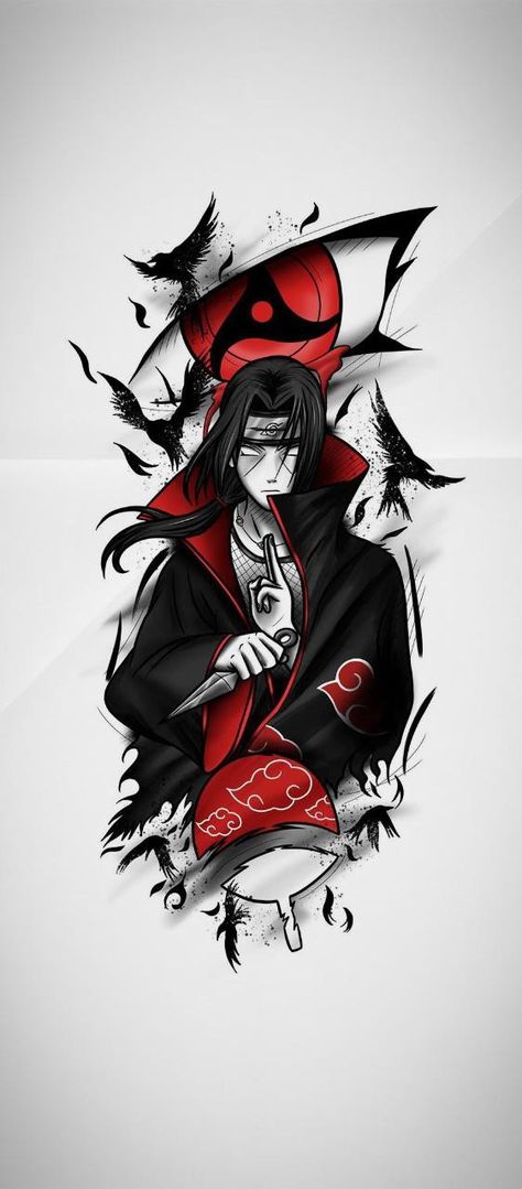 An Anime, Anime Character, Naruto, Birds, Hair, Anime, Red, Black