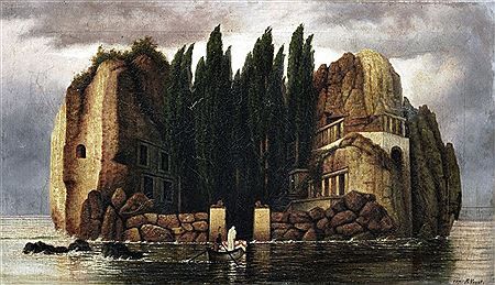 Arnold Bocklin-"Isle of the Dead" Arnold Bocklin, Isle Of The Dead, Musée Gustave Moreau, متحف فني, Swiss Art, Dante Alighieri, Fantasy Magic, William Blake, Mysterious Places