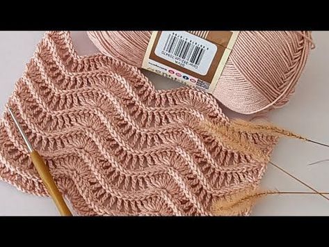 Crochet Blanket Stitch Pattern, Crochet Shawl Diagram, Crochet Knit Stitches, Mode Crochet, Lace Knitting Patterns, Crochet Stitches Video, Crochet Youtube, Pola Sulam, Crochet Stitches For Beginners