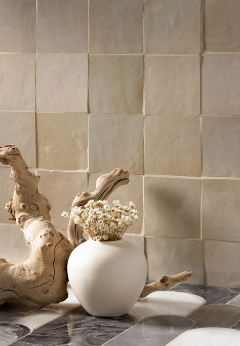 Zellige Sand Wall Tile Brown Tiles Bathroom, Hot Color Palette, Sand Floor, Creek House, Tile Covers, Glazed Ceramic Tile, Artistic Tile, Tile Showroom, Cave Creek