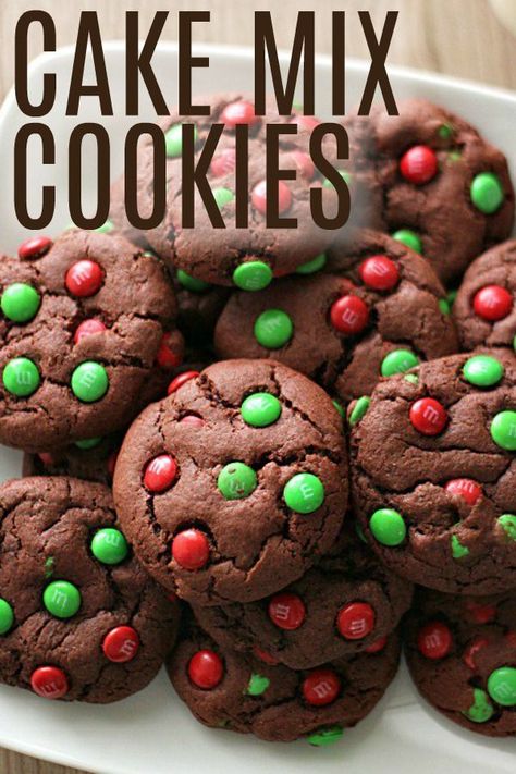 Cake Mix Christmas Cookies, Santa Cookie Recipe, Six Sister, Best Cake Mix, Chocolate Cake Mix Cookies, Cookie Exchange Recipes, Six Sisters, Cake Mix Cookie Recipes, Christmas Cookie Exchange