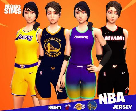 Fortnite NBA Jersey | Patreon Sims 4 Cc Basketball Clothes, Sims 4 Children, Nba Jersey, Ts4 Cc, Golden State Warriors, Sims 2, Fortnite, Toddler Outfits, Jersey Shorts