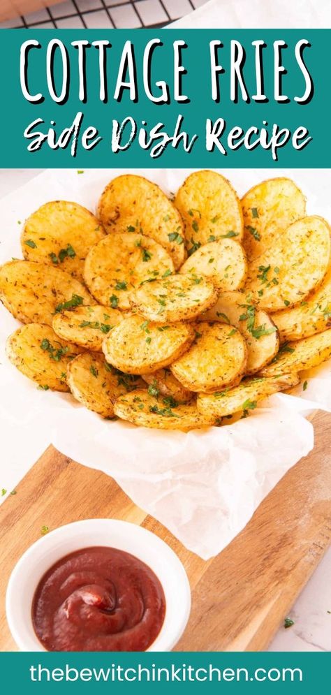 French Fries For A Crowd, Air Fryer Cottage Fries, Homemade Seasoned French Fries, Homemade Potato Chips Fried, Fries Recipe Fried, Cottage Fries Recipes, Homemade Fried Potatoes, Baked Fries Recipe, Best Homemade French Fries