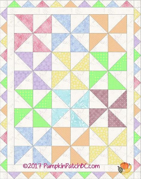 Pumpkin Patch BC Pinwheel Baby Quilt, Pinwheel Quilt Pattern, Baby Quilt Tutorials, Moda Bake Shop, Prairie Points, Baby Quilt Pattern, Baby Quilt Patterns, Scrap Quilt Patterns, Pinwheel Quilt