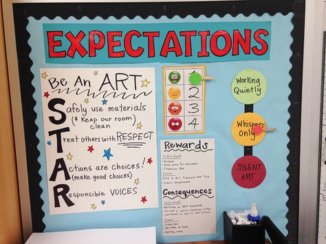 Art Classroom Rules, Art Room Rules, Art Classroom Organization, Art Room Doors, Middle School Classroom Decor, Elementary Art Classroom, Art Bulletin Boards, Art Room Posters, Art Classroom Management