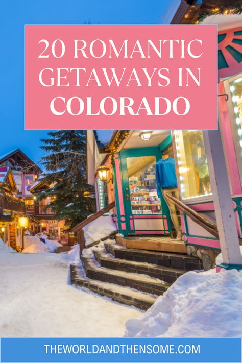 Plan a romantic rendezvous amidst the Colorado peaks! 🏔️💖 Delve into our blog post showcasing '20 Romantic Getaways in Colorado, That You'll LOVE!' 🌹🌄 Whether you're a couple of adventurers or seeking relaxation, Colorado offers the perfect escape. Let's explore the allure of the Rocky Mountains and create memories that'll last a lifetime! 🍃💏 Colorado Getaways For Couples, Colorado Couples Vacation, Colorado Date Ideas, Weekend In Denver, Romantic Winter Getaways, Colorado Resorts, Best Romantic Getaways, Weekend Getaways For Couples, Best Places To Propose