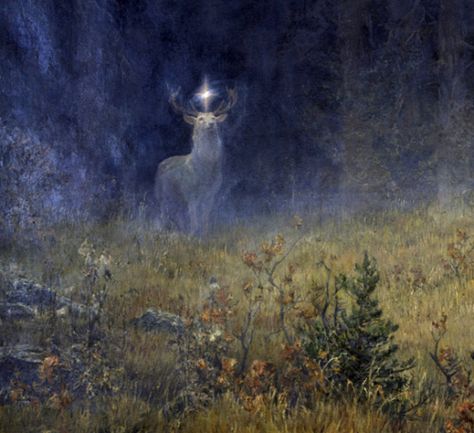 Wilhelm Karl Räuber, Vision of St. Hubert [detail] St Hubert, Arte Peculiar, A Deer, Ethereal Art, Pretty Art, Antlers, Dark Fantasy, Classic Art, Aesthetic Art