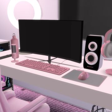 Gamer Girl Bedroom | Pretty Poison (XxStefii) on Patreon Sims 4 Cc Patreon Gamer, Sims Gaming Cc, Sims 4 Cc Furniture Gamer, Bedroom Cc Patreon, Sims 4 Pc Gamer Cc, Gaming Cc Sims 4, Sims 4 Cc Patreon Room, Sims 44 Cc Furniture, Sims 4 Cc Pc Setup