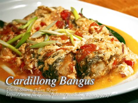 https://www.panlasangpinoymeatrecipes.com/cardillong-bangus.htm #CardillongBangus #FriedBangus Fish Sarciado Recipe, Bangus Recipe, Tomato And Egg, Egg Sauce, Philippine Cuisine, Fish Cut, Cook Fish, Filipino Recipe, Filipino Foods