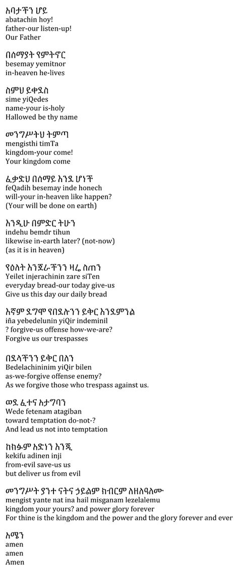 amharic-lords-prayer.gif (500×1197) Amharic Tattoo, Lalibela Ethiopia, Church Aesthetic, Learning Languages Tips, Girl Back Tattoos, African Ancestry, The Lord's Prayer, Lord’s Prayer, Medical School Motivation