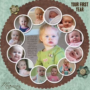 Scrapbook Bebe, Baby Scrapbook Pages, Scrapbooking Layouts Baby, Baby Layouts, Baby Boy Scrapbook, Foto Baby, Babies First Year, Creative Memories