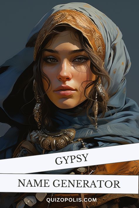 Discover your enchanting Gypsy name with our magical Gypsy Name Generator! Romani Names, Female Names, Name Generator, Generators, First Lady, First Names