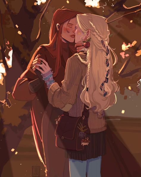 Ginny & Luna Linny Fanart, Luna Lovegood Art, Harry Otter, Harry Potter Stories, Gay Harry Potter, Images Harry Potter, Harry Potter Ships, Harry Potter Anime, Queer Art