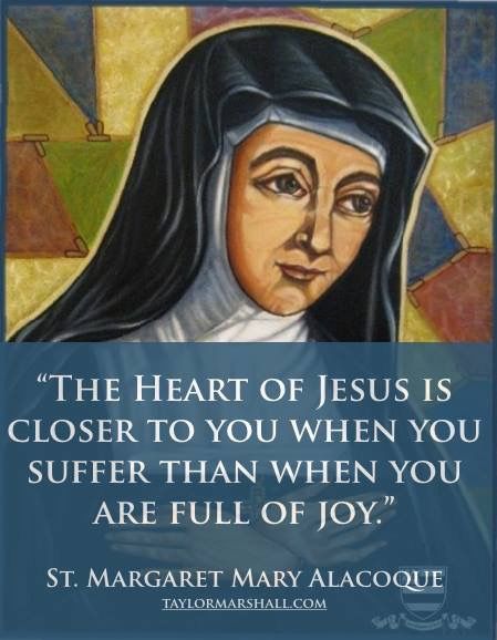 St. Margaret Mary Alacoque of the Sacred Heart, nun of the Visitation of Holy Mary Margaret Mary Alacoque, St Margaret Mary, Saints Quotes, Saint Quotes Catholic, Bible Study Help, St Margaret, Saint Quotes, Holy Mary, Religious Education