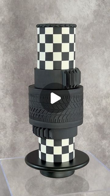 W I L D   F L O U R  C A K E S on Instagram: "Just finished creating a kids’ vintage race car birthday cake in classic black and white! 🏁 🖤🤍It’s not every day that you get a request for a kids’ cake that isn’t bursting with colors and cute figurines. This unique design had me doubting myself for a moment, but I’m so grateful to work with clients who trust my vision and see me for who I am. Thank you Ashley @agatehaus for believing in my creativity and allowing me to step outside the box. 🖤🤍  Fondant: @satin.ice   #vintageracecarcake #blackandwhitecake #cakeart #cakeartist #kidsbirthdaycake #uniquecakes #gratefulbaker #creativedesign #classicelegance #bakingwithlove #wildflour_cakes #edibleart #miamicakes #cakesofinstagram" Race Car Birthday Cake, Car Cakes For Men, Bmw Cake, Car Birthday Cake, Vintage Race Car Birthday, Man Cakes, Cute Figurines, Racing Cake, Race Car Cakes