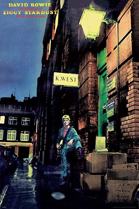 Ziggy Stardust Poster, Ziggy Stardust Album Cover, Ziggy Stardust Album, David Bowie Wallpaper, Bowie Poster, Led Zeppelin I, David Bowie Poster, Bowie Ziggy Stardust, David Bowie Ziggy Stardust