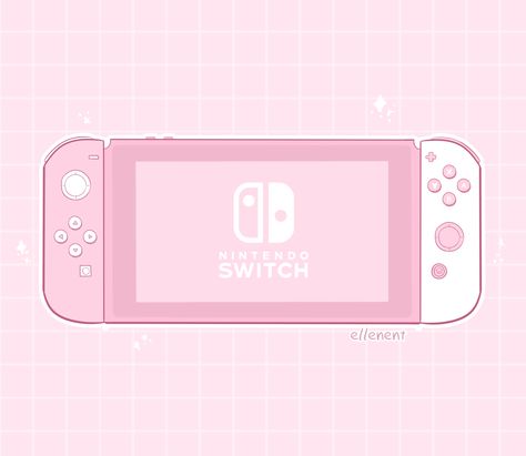 Pink Nintendo Switch, Gamer Wallpaper, Nintendo Aesthetic, Pink Nintendo, Pink Games, Graphisches Design, Pink Tumblr Aesthetic, Seni 2d, Wallpaper Pink