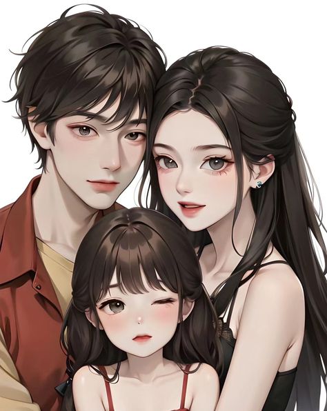 Toxic Anime Couple, Anime Family Picture, Toxic Family Drawing, Cosplay Cute, Romantic Anime Couples, Anime Family, Cute Couple Art, Anime Love Couple, Family Art