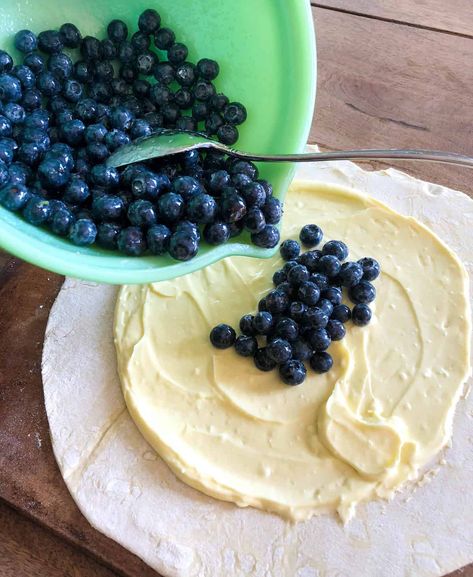 Blueberry Galette - California Grown Blueberry Galette Recipe, Blueberry Galette, Galette Recipe, Blueberry Desserts, Blueberry Recipes, Puff Pastry Recipes, Pastry Recipes, Eat Dessert, Fruit Desserts