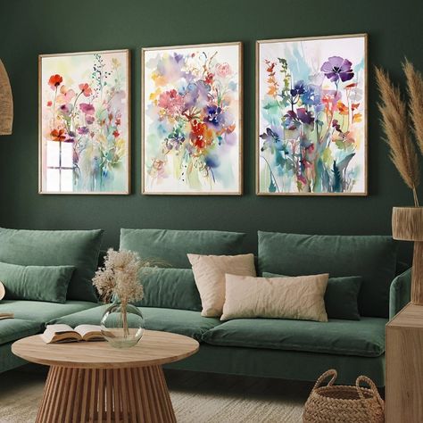 Faster shipping. Better service Scandinavian Wall Art, Abstract Flower Painting, Photo Poster, 3 Piece Wall Art, Living Room Pictures, Wall Deco, Kitchen Art, Wall Art Gift, Wall Artwork