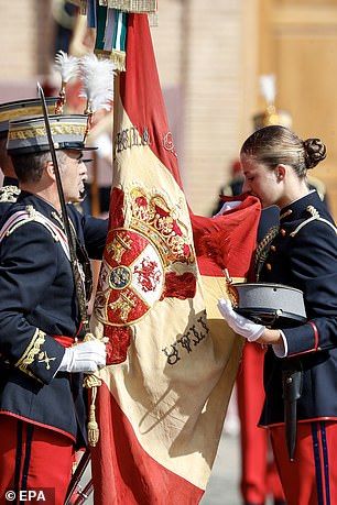 Prince Christian Of Denmark, Humanitarian Work, Princess Leonor, Black Polka Dot Dress, Spanish Royal Family, Military Academy, Royal Engagement, Queen Letizia, Military Uniform