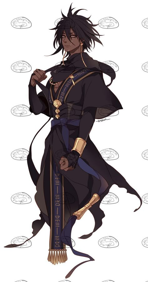 Luna Anime, Record Of Ragnarok, Illustration Manga, Black Characters, Dungeons And Dragons Characters, Black Anime Characters, A Goddess, Character Design Male, Fantasy Clothing