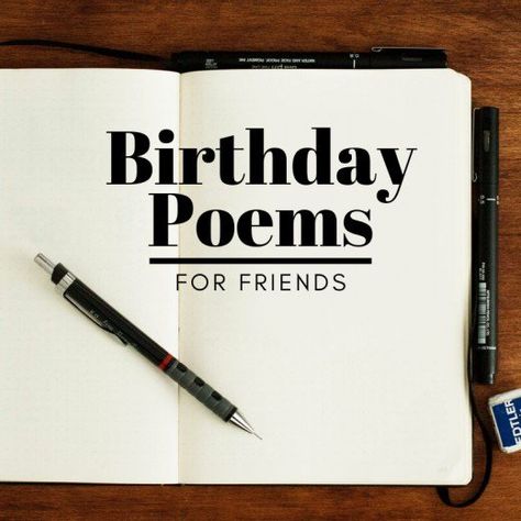 Writing a short poem is an interesting and creative way to wish a friend a happy birthday. Poems For A Friend, Short Birthday Poems, Birthday Poem For Friend, Great Birthday Wishes, Small Poems, Brother Birthday Quotes, Short Poem, Friend Poems, Birthday Poems