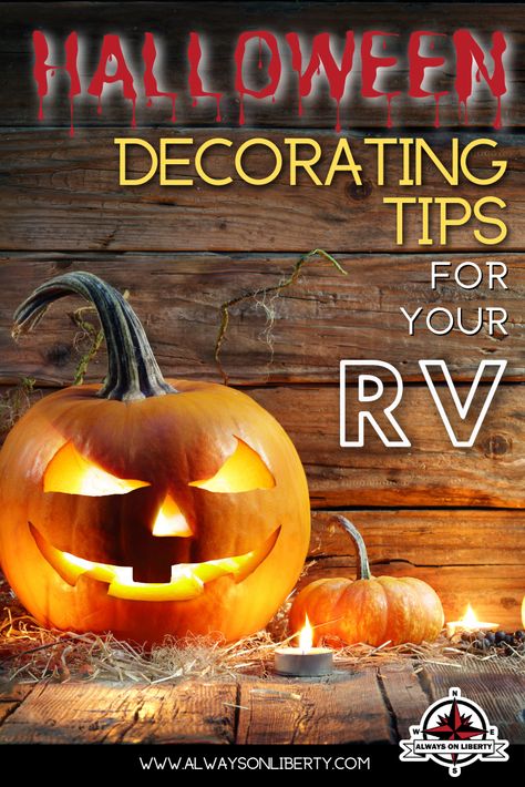 Camper Halloween Decorating Ideas Diy, Camper Fall Decor, Camper Fall Decorating Ideas, Decorating Camper For Halloween, Decorate Camper For Halloween, Rv Halloween Decorations, Halloween Camper Decorating Ideas, Camper Halloween Decorating Ideas, Rv Halloween Decorating Ideas