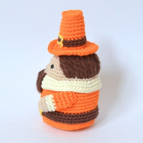 William The Pilgrim Amigurumi Pattern Thanksgiving Amigurumi Free Pattern, Crochet Thanksgiving Amigurumi, Crochet Pilgrim Pattern Free, Crochet Pilgrim Gnome, Thanksgiving Pilgrim Hats, Thanksgiving Crochet Patterns, Thanksgiving Crochet, Thanksgiving Pilgrims, Pilgrim Hat