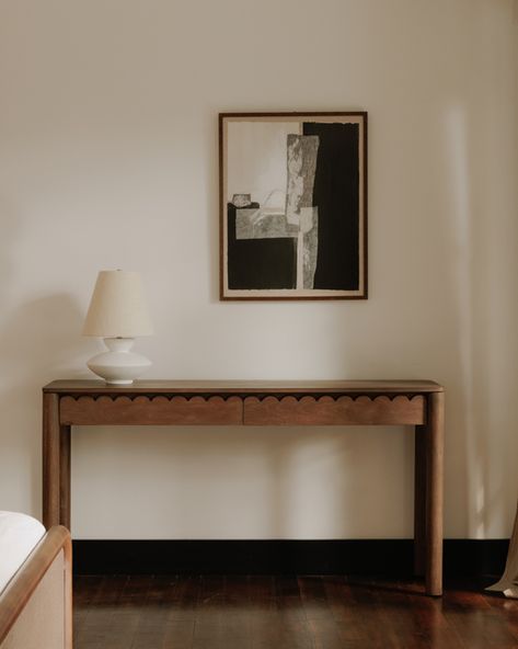 Elevate your space with the Scallop detail console table. Its clean lines are enhanced with exquisite scalloped detailing, adding a touch of natural warmth and charm. This console boasts a sleek, airy design and two drawers for maximum storage. Overall Dimensions Width: 57.5”inches X Depth: 16”inches X Height: 30”inchesMaterial: Mango Wood, Mango Wood Veneer over MDF Back and Drawer BottomColor: Vintage Brown Anticipated to ship Mid October 2024. Shaker Design, Light Wall Art, Table Cafe, Coffee Table To Dining Table, Table Stool, Art Table, Outdoor Dining Chairs, Scalloped Edge, Mango Wood