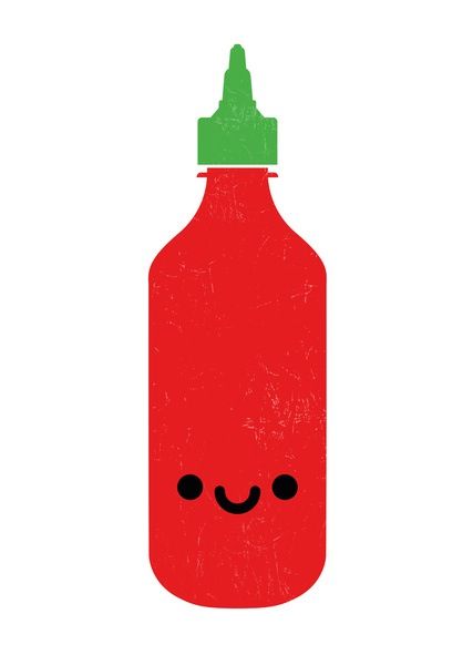 Me likey.  On everythingy. 😛 Sriracha Bottle Drawing, Sriracha Drawing, Sriracha Tattoo, Doodles Food, Sriracha Bottle, Lino Carving, Bottle Drawing, Art Happy, Food Humor