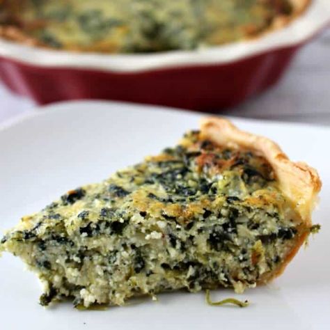 Easy Spinach Pie Recipe, Easy Spinach Pie, Crustless Spinach Pie, Spinach Ricotta Pie, Best Vegetarian Lasagna, Spinach Pie Recipe, Ricotta Pie, Greek Spinach Pie, French Toast Roll Ups